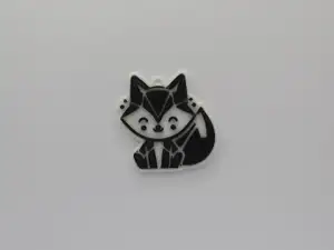 Cute Geometric Fox Keychain