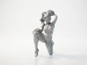 Athletic Cheerleader Figurine Female Figure 3D Printable
