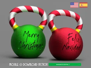 Kettlebell Candy Ornament (English/Spanish)