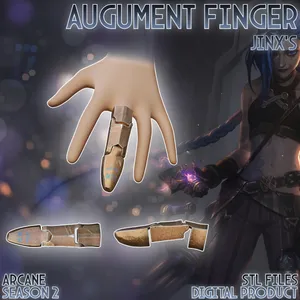 Jinx Augument Cosplay Finger Arcane League of Legends