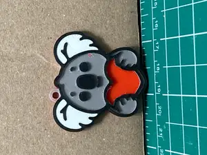 Koala with a Heart Keychain - 3-4 Color Remix