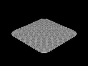 Lego Compatible (400.dat) Baseplate 14 x 14 with Rounded Corners