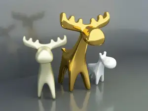 Cute minimalist Christmas Moose Decoration