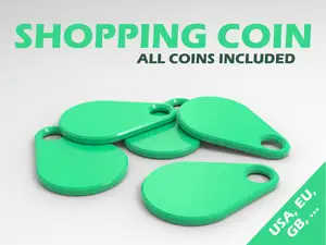 SHOPPING CART COIN - All Currency Units Included