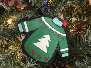 Ugly Christmas Sweater Ornament -A'ishah