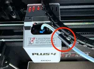 The alternative for lid risers for Qidi Plus 4 & others to protect the PTFE tube to the print head.