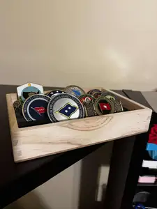 Military Coin Holder Insert for Melissa & Doug Wooden Box