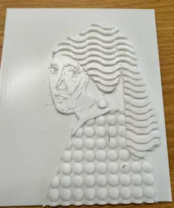 PicaSTLo Tactile Painting - Johannes Vermeer - Girl with a Pearl Earring