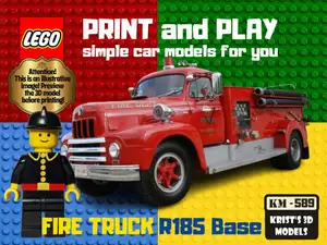 LEGO FIRE TRUCK R185 (1956) Base