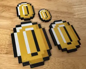 8-Bit Coin - Fridge Magnet (Hot-Swap, Multi-Color) | Decoration For Whiteboard, Refrigerator, Locker, Cabinet | Home & Kitchen Essential, Classroom Office Supplies |