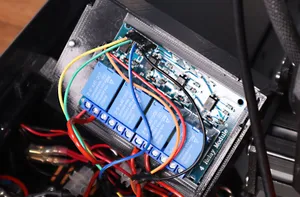 PrusaBox Enclosure 4 Way Relay Holder in Cover Lid of Buck Converter Raspberry Pi