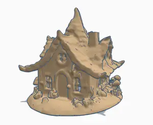 Latern for electric candle: Fairy cottage
