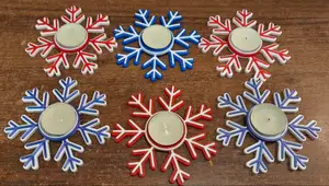 Christmas candle stand snowflake