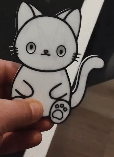 Cute cat with moving eyes