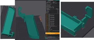 Ящик с Крепежём кабеля-шлейфа развёрнутым Box Ender 3 V3 KE SE Tool_Holder