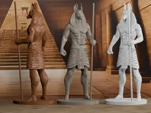 Egyptian Anubis low-poly Statue