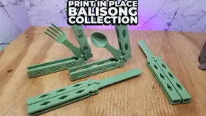 Butterfly/Balisong Collection - Print in Place! Including SPORK!