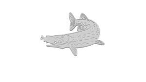 Pike eating fish keychain