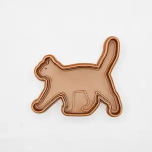 walking cat cookie cutter / stamp