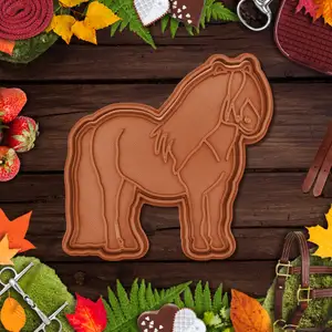 Horse Shetland pony cookie cutter / stand