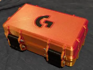 Logitech G Pro Wireless (x-superlight-wireless) mouse case with logo - Rugged Box (Parametric)
