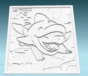 Jeff The Land Shark (From The Comics) 3d Painting