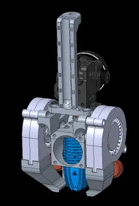 Jubilee Toolchanger Extruder assembly for Rapido Hotend using E3D toolplate and Orbiter V1.5 Extruder.