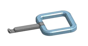 Simple belt buckle 25mm