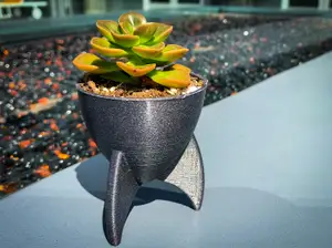 Retro Rocket Planter / Pencil Cup