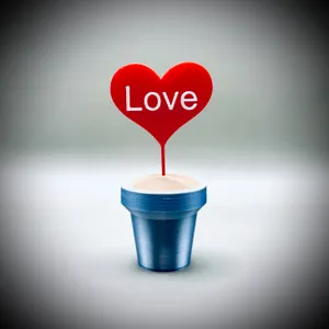 Single Love Heart Pot Plant