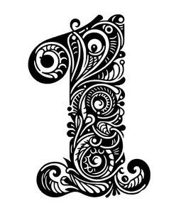 Ornamental number 1 (2)