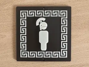 Men's Restroom Sign - Toilet Door Plate