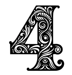 Ornamental number 4 (1)