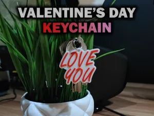 Valentine's Day Keychain (Love you)