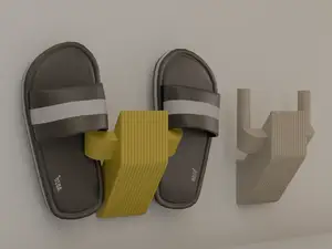 modern & bold ribbed slippers wall holder