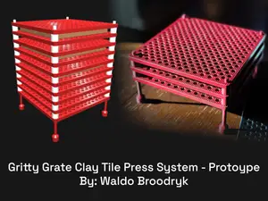 Gritty Grate Clay Tile & Coaster Press and Drying System PROTOTYPE