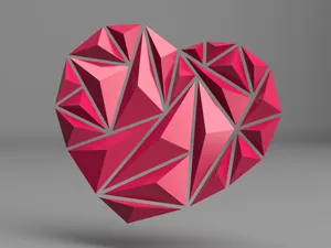 Heart – triangular needle (pyramids)