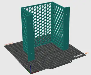 Under-Desk Cable and Charger Organizer with Honeycomb Ventilation