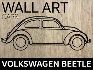 Car silhouette wall art - Volkswagen Beetle