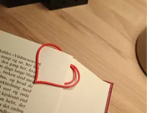Heart shaped bookmark