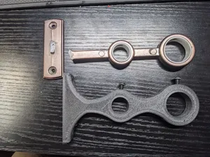 Double rail Curtain Rod Bracket