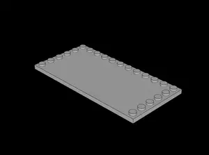 Lego Compatible (6178.dat) Plate 6 x 12 with 22 Studs on Three Edges