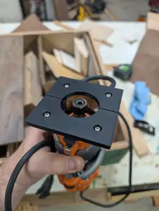 Rigid palm router (R2401) base plate with wide mouth