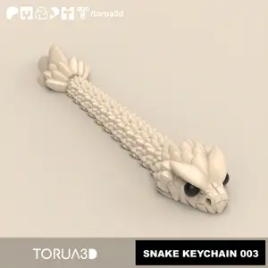 Articulated Snake Keychain 003 - Print in place - No supports - 3mf - STL