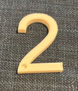 Number 2 keychain