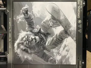 Snowboarding Lion - Hueforge