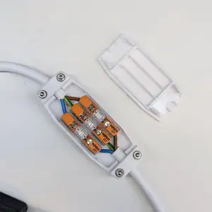 Wago 221 Inline Junction Box for flex wire 2, 3, 5 and 5 core with screw holes