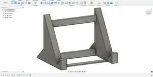 Sturdy laptop stand, very vertical, can be used to make the laptop a second monitor