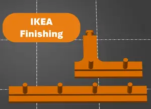 Finishing border for ikea furniture. support for plexiglass plate