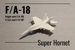 F/A-18 E/F Super Hornet print-in-place micro jet fighter